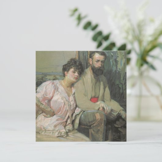 Zelfportret met vrouw (door Frantisek Kupka) Kaart (Staand voorkant)