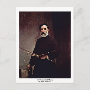 Zelfportret om 69 jaar, van Hayez Francesco Briefkaart