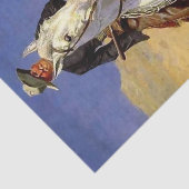 “Zelfportret op een paard” van Frederic Remington Tissuepapier (Detail)