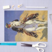 “Zelfportret op een paard” van Frederic Remington Tissuepapier (Craft)