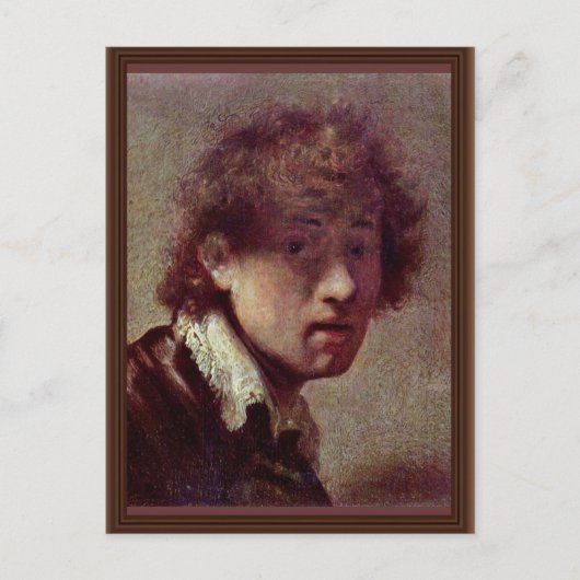 Zelfportret op een vroege leeftijd. Door Rembrandt Briefkaart (Voorkant)