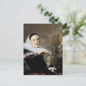 Zelfportret op het Easel Briefkaart (Staand voorkant)