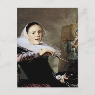 Zelfportret op het Easel Briefkaart