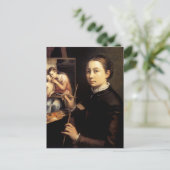 Zelfportret op het Easel Briefkaart (Staand voorkant)