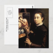 Zelfportret op het Easel Briefkaart (Voorkant / Achterkant)