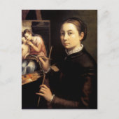 Zelfportret op het Easel Briefkaart (Voorkant)