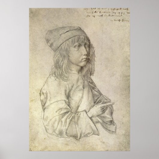 Zelfportret op leeftijd 13 door Albrecht Durer Poster (Voorkant)