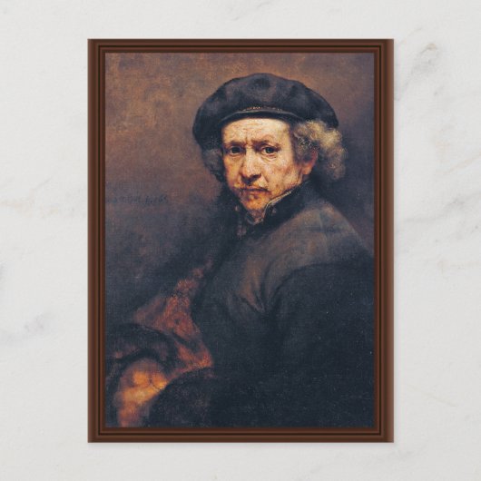 Zelfportret, op Rembrandt (beste kwaliteit) Briefkaart (Voorkant)