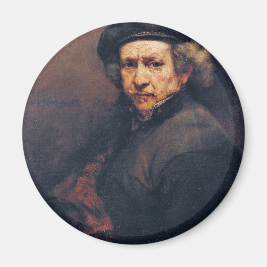 Zelfportret, op Rembrandt (beste kwaliteit) Magneet (Voorkant)