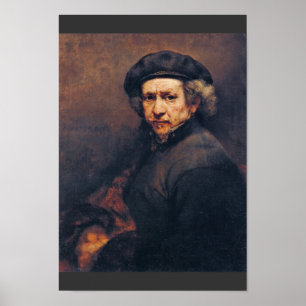 Zelfportret, op Rembrandt (beste kwaliteit) Poster