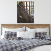 Zelfportret op Sainte-Pelagie, 1871 Canvas Afdruk (Insitu (Slaapkamer))