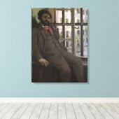 Zelfportret op Sainte-Pelagie, 1871 Canvas Afdruk (Insitu (Houten vloer))