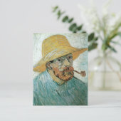 Zelfportret, pijpleiding, Pet, Van Gogh Fine Art Briefkaart (Staand voorkant)