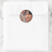 Zelfportret Ronde Sticker (Tas)