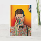 Zelfportret, schilderij van Bo von Zweigbergk Kaart (Voorkant)