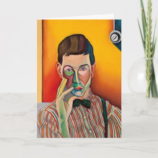 Zelfportret, schilderij van Bo von Zweigbergk Kaart (Voorkant)