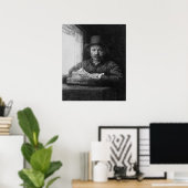 Zelfportret tijdens tekenen, 1648 poster (Thuiskantoor)