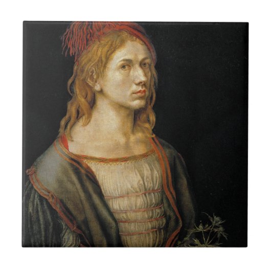 Zelfportret van Albrecht Durer 1493 Tegeltje (Voorkant)
