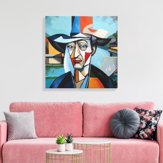 Zelfportret van de Franse kunstenaar Raphael Canos Canvas Afdruk (Insitu (Woonkamer))