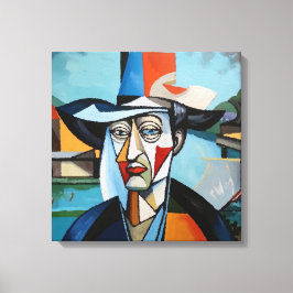 Zelfportret van de Franse kunstenaar Raphael Canos Canvas Afdruk