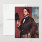Zelfportret van Edgar Degas, Briefkaart (Voorkant / Achterkant)