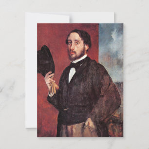 Zelfportret van Edgar Degas, Briefkaart