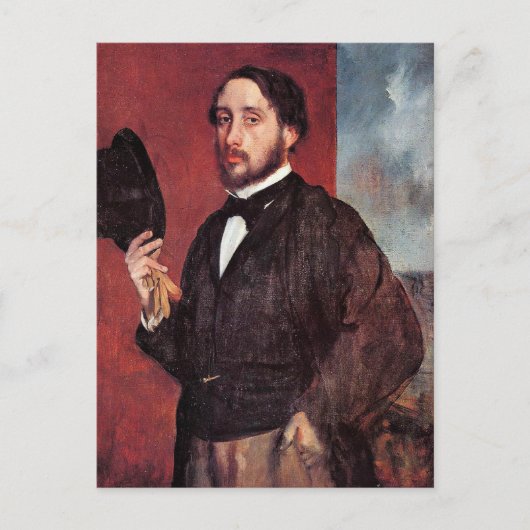 Zelfportret van Edgar Degas, Briefkaart (Voorkant)