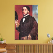 Zelfportret van Edgar Degas, Canvas Afdruk (Insitu (Woonkamer))