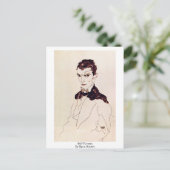 zelfportret van Egon Schiele Briefkaart (Staand voorkant)
