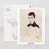 zelfportret van Egon Schiele Briefkaart (Voorkant / Achterkant)