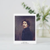 Zelfportret van Eugene Delacroix Briefkaart (Staand voorkant)