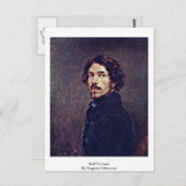 Zelfportret van Eugene Delacroix Briefkaart (Voorkant / Achterkant)