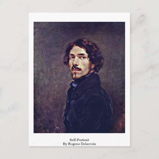Zelfportret van Eugene Delacroix Briefkaart (Voorkant)