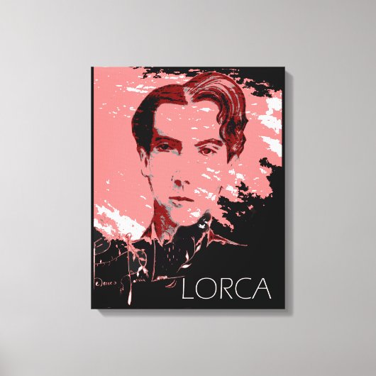 Zelfportret van Garcia Lorca Canvas Afdruk (Voorkant)