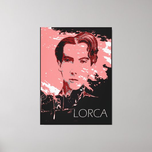 Zelfportret van Garcia Lorca Canvas Afdruk (Voorkant)