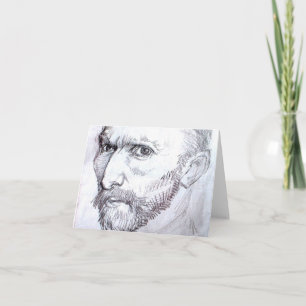 Zelfportret Van Gogh Fine Art Drawing Kaart