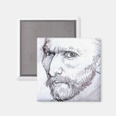 Zelfportret Van Gogh Fine Art Drawing Magneet (Voorkant / Achterkant)