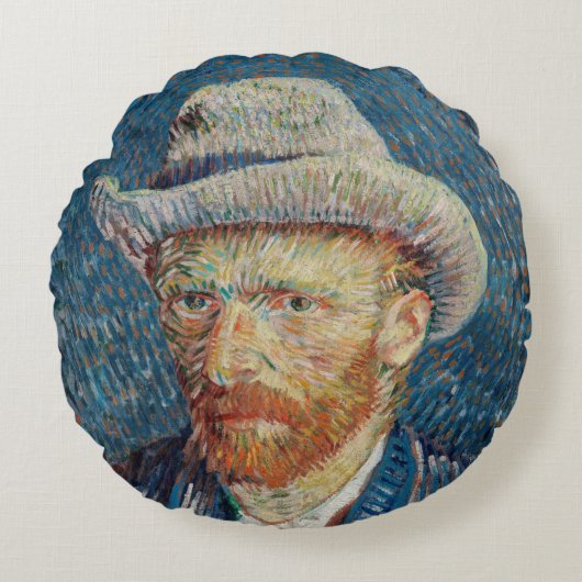 Zelfportret Van Gogh Rond Kussen (Voorkant)