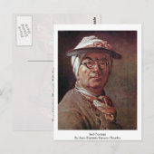 Zelfportret van Jean-Baptiste Simeon Chardin Briefkaart (Voorkant / Achterkant)