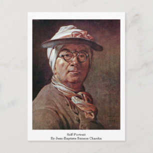 Zelfportret van Jean-Baptiste Simeon Chardin Briefkaart