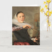Zelfportret van Judith Jans Leyster Kaart (Gele Bloem)