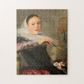Zelfportret van Judith Leyster Legpuzzel (Verticaal)