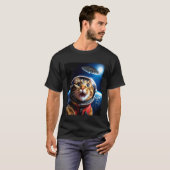 Zelfportret van kat met UFO Funny Outer Space Gala T-shirt (Voorkant volledig)