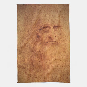 Zelfportret van Leonardo da Vinci, Renaissancekuns Theedoek