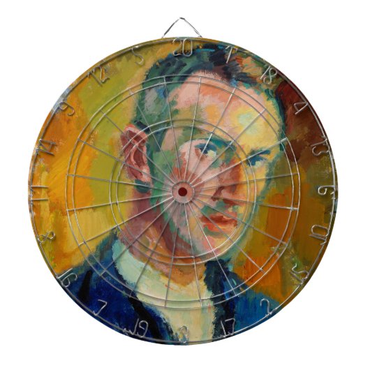 Zelfportret (van Magnus Enckell) Dartbord (Voorkant)