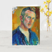 Zelfportret (van Magnus Enckell) Kaart (Gele Bloem)