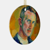 Zelfportret (van Magnus Enckell) Keramisch Ornament (Rechts)