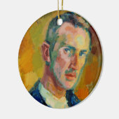 Zelfportret (van Magnus Enckell) Keramisch Ornament (Links)