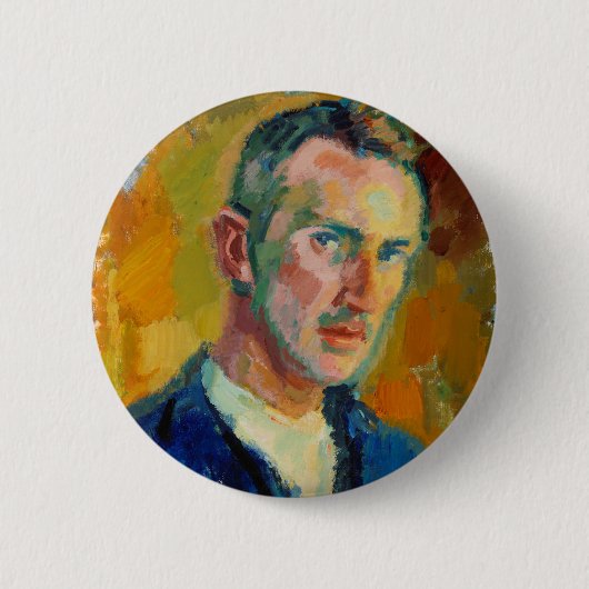 Zelfportret (van Magnus Enckell) Ronde Button 5,7 Cm (Voorkant)
