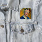 Zelfportret (van Magnus Enckell) Vierkante Button 5,1 Cm (In situ)